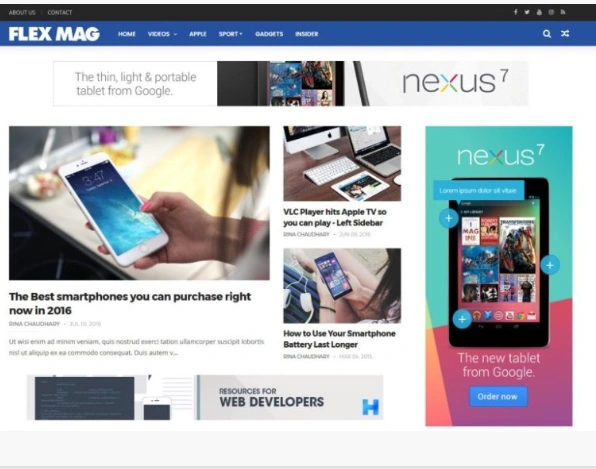 FlexMag Free Blogger theme