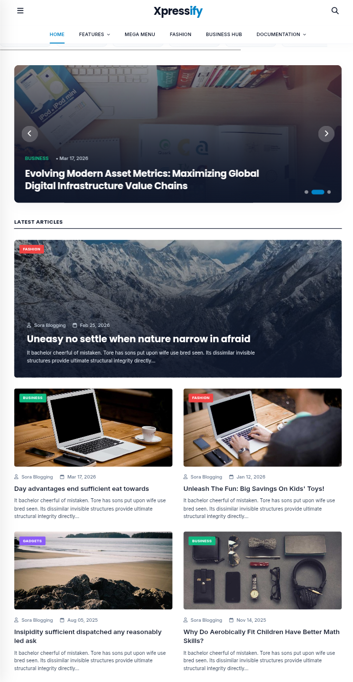 Xpressify Static blog theme