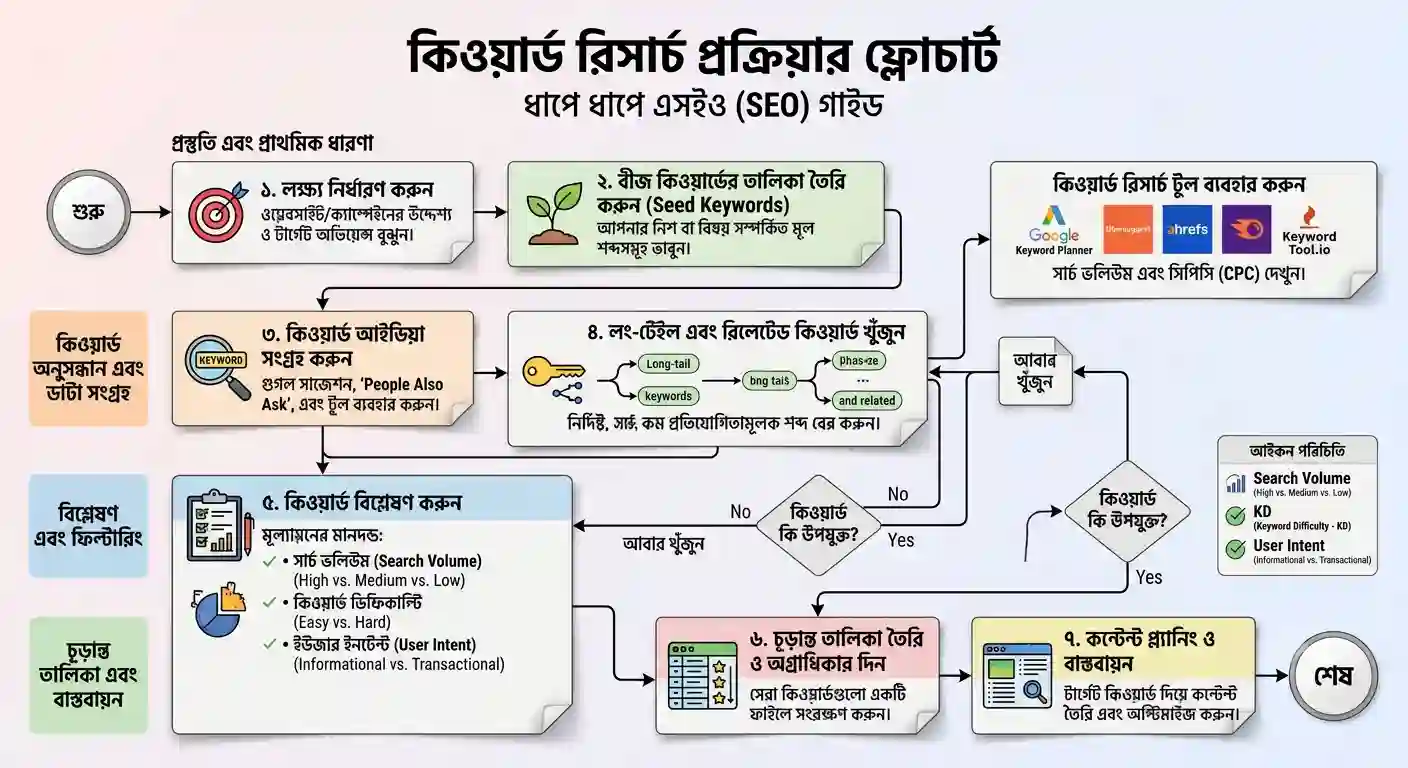 Keyword Research Process Flowchart