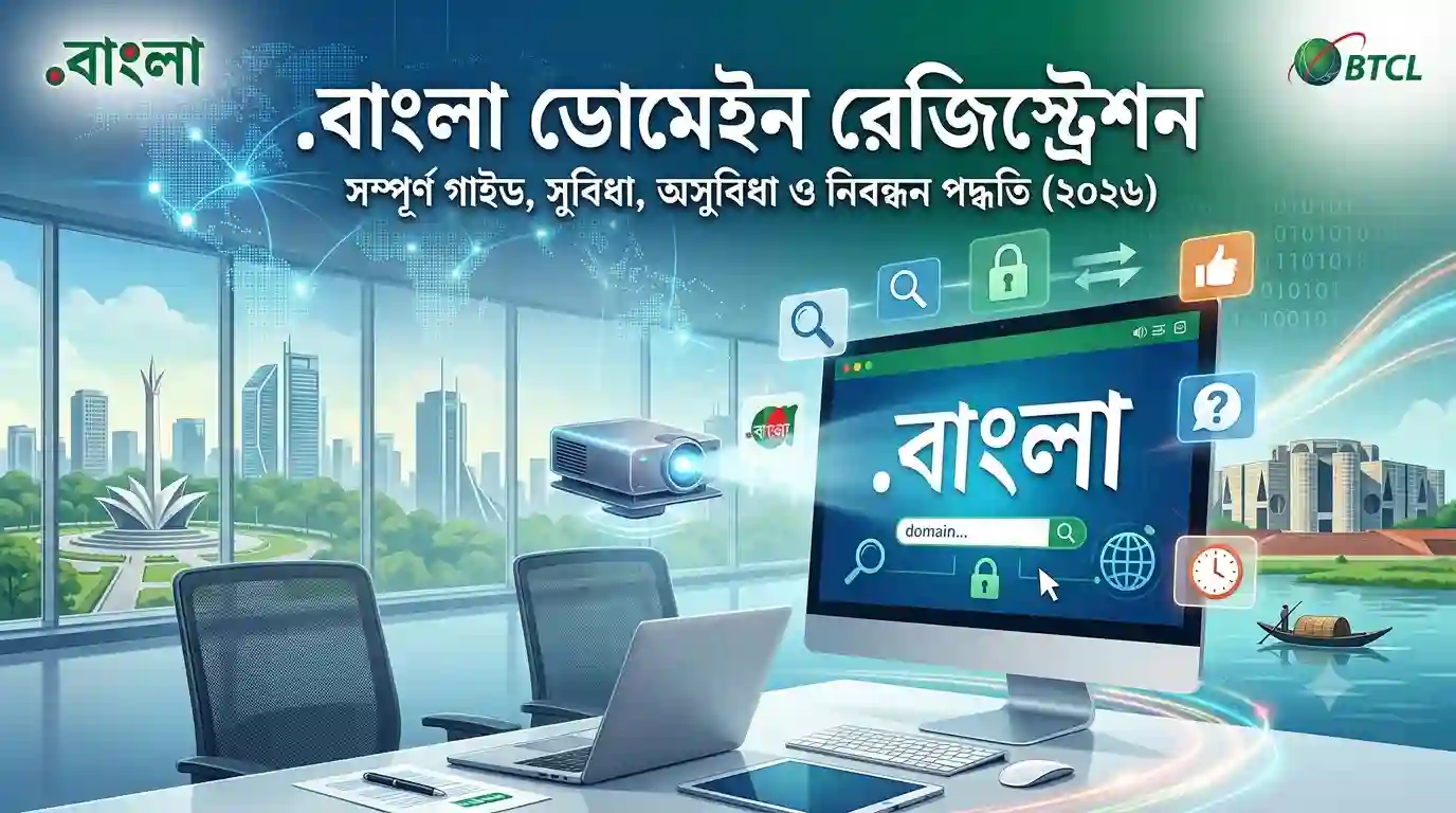বাংলা ডোমেইন রেজিস্ট্রেশন গাইড ২০২৬: সুবিধা, অসুবিধা ও কিনার পদ্ধতি