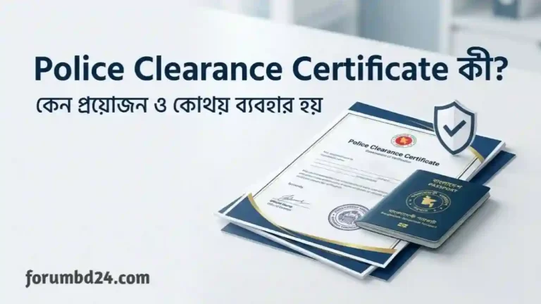 Police Clearance Certificate কী