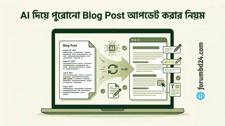 AI দিয়ে পুরোনো Blog Post আপডেট