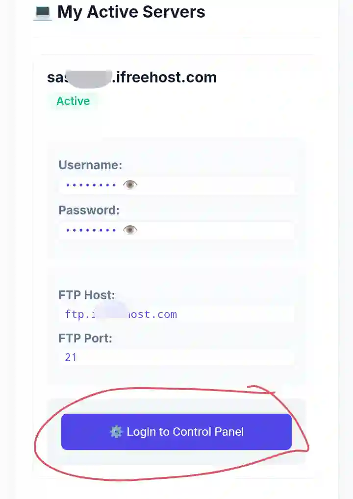 ifreehost hosting account free 