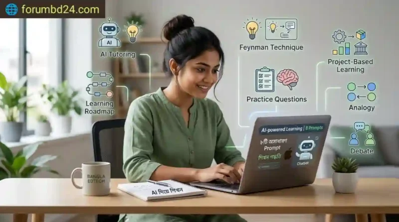 AI দিয়ে শেখার ৮টি অসাধারণ Prompt: পড়াশোনা ও স্কিল শেখার সহজ পদ্ধতি