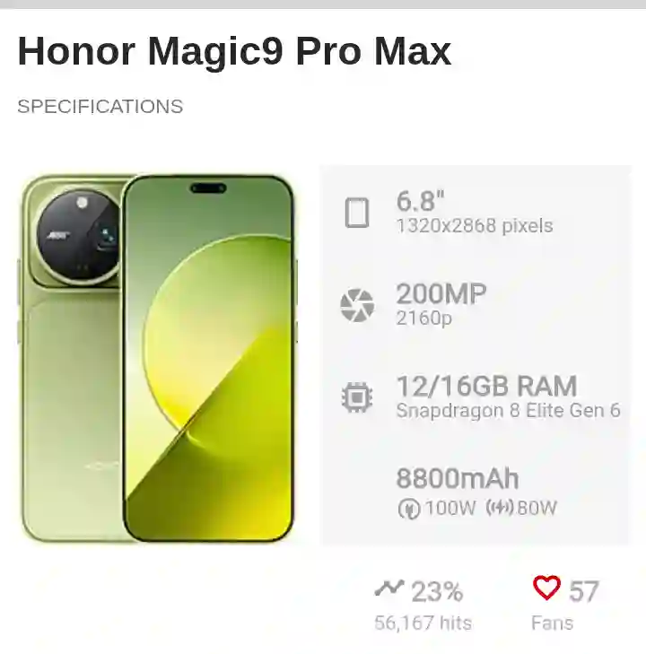 Honor Magic9 Pro Max 2026