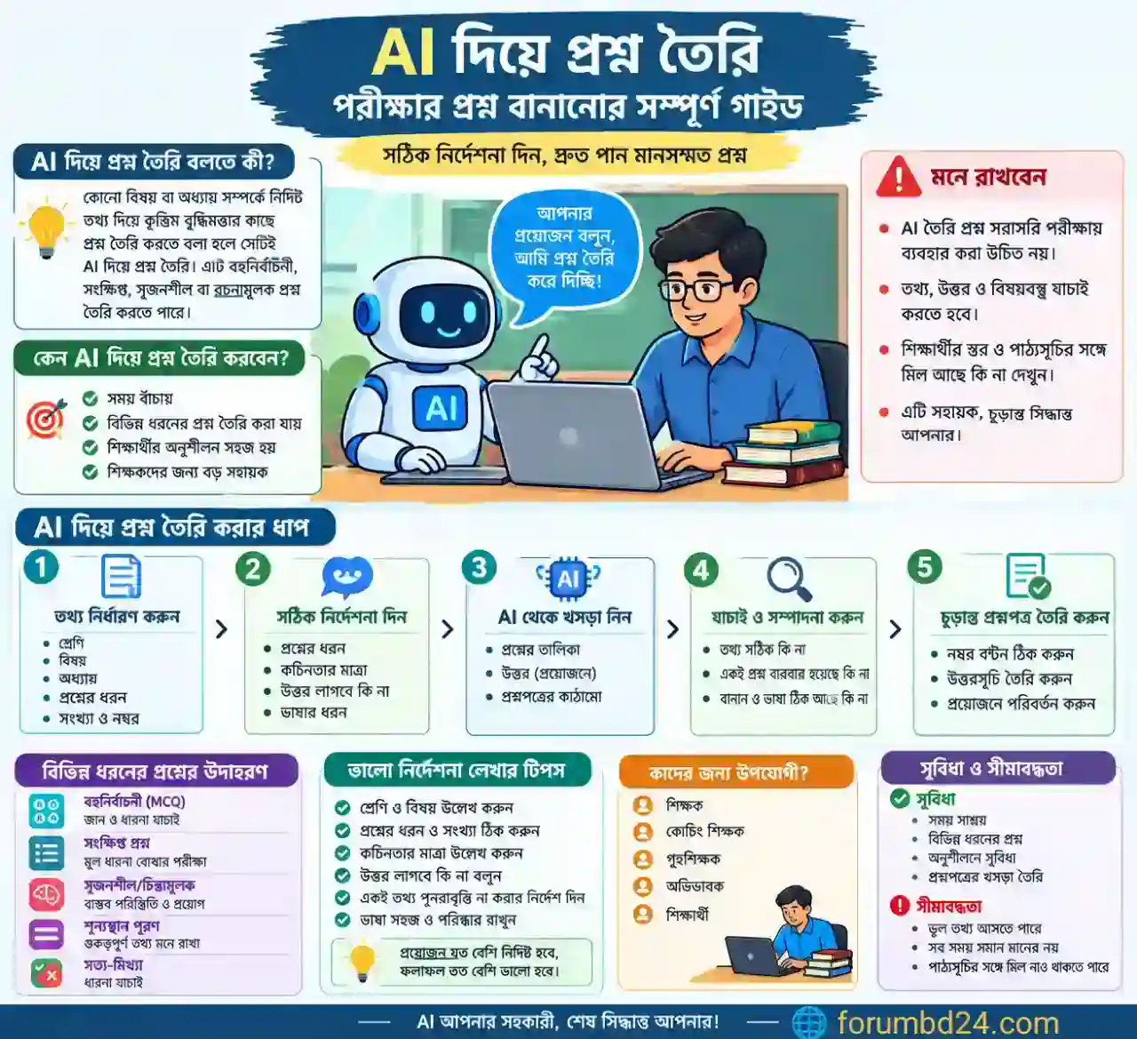 AI দিয়ে প্রশ্ন তৈরি