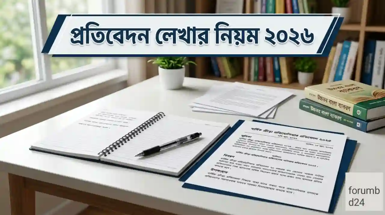 প্রতিবেদন লেখার নিয়ম ২০২৬