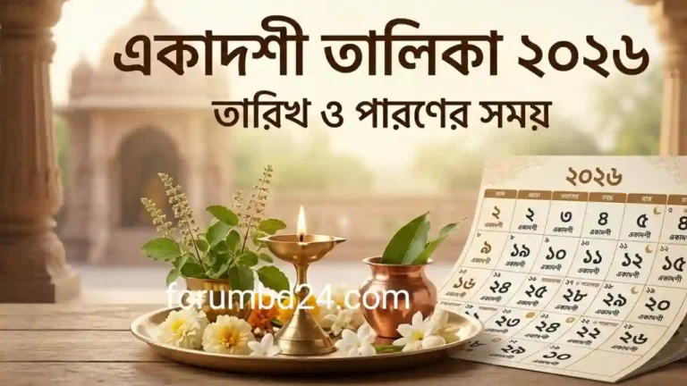 একাদশী তালিকা ২০২৬