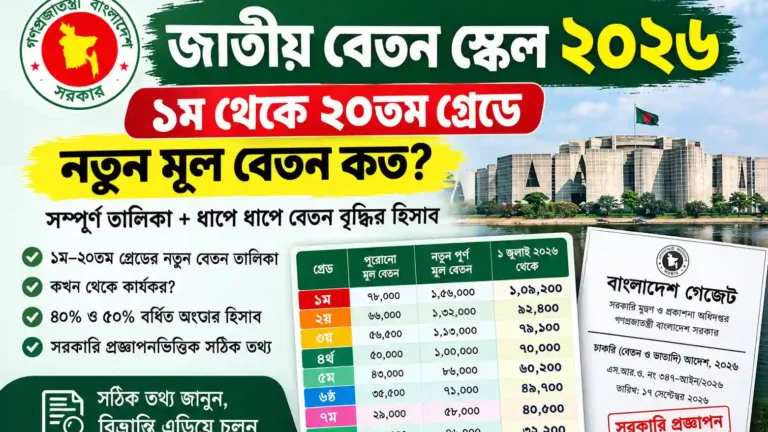 নতুন বেতন স্কেল ২০২৬