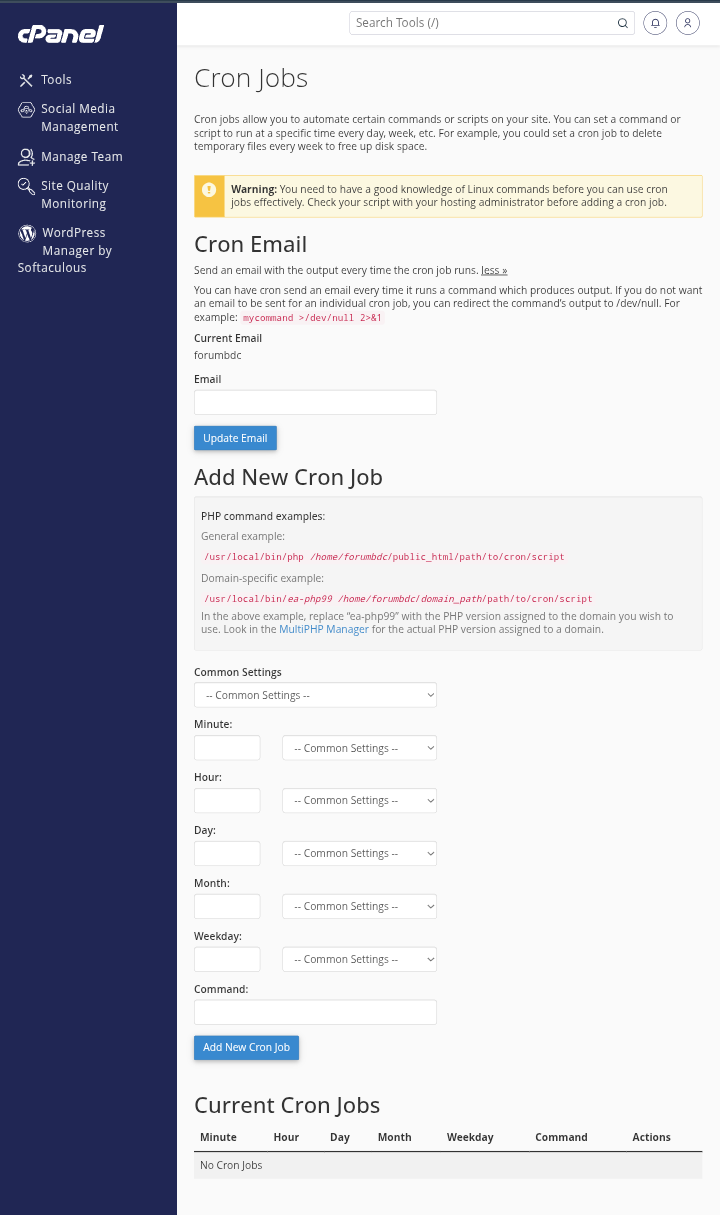 cron job