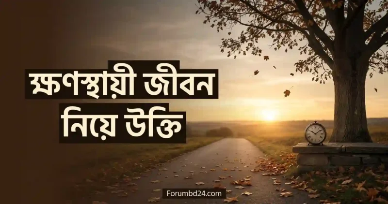 ক্ষণস্থায়ী জীবন নিয়ে উক্তি: জীবনের বাস্তবতা ও সময়ের মূল্য